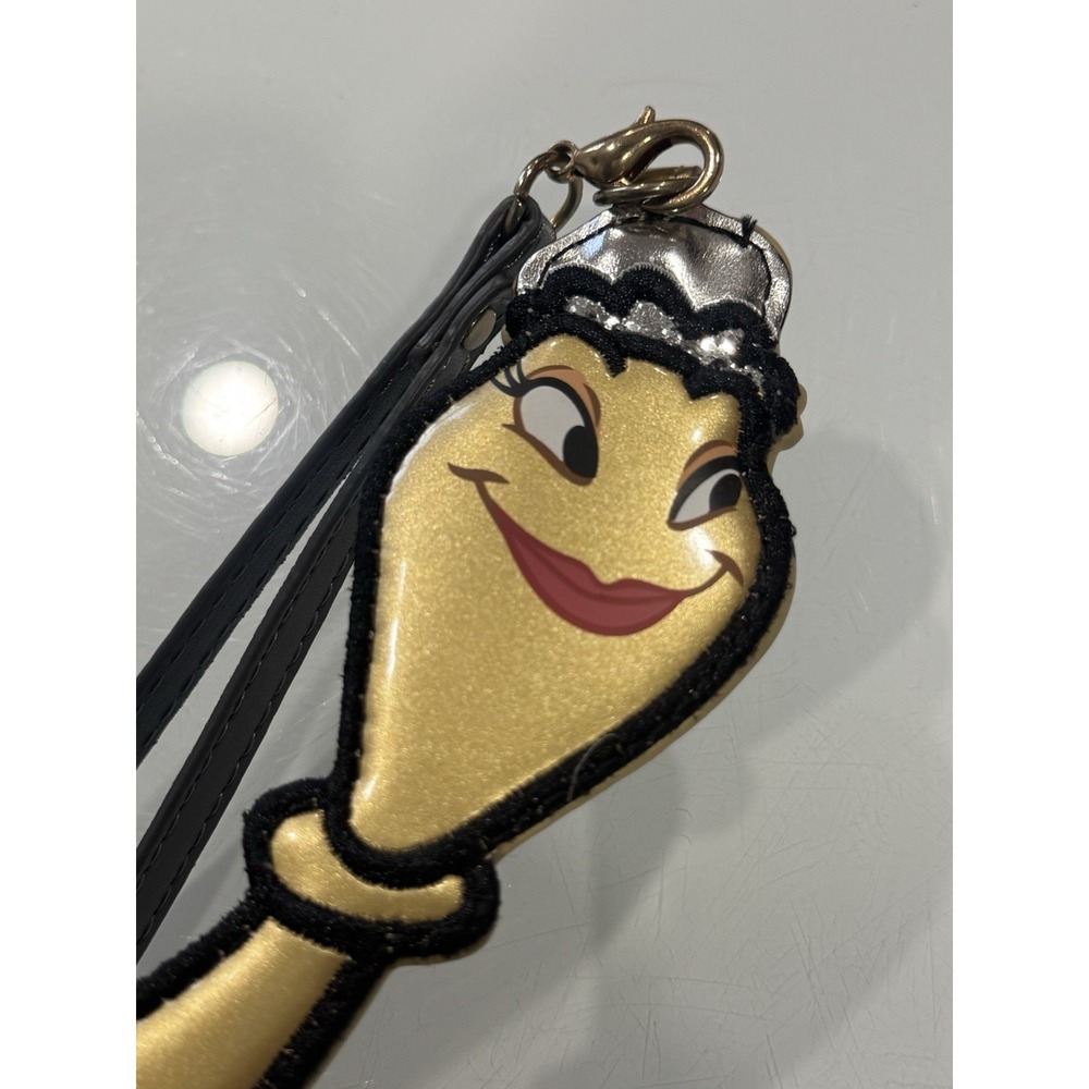 Disney Beauty & Beast Plumette Fifi Feather Duster Wristlet Purse Glitter NWOT - Picture 6 of 9